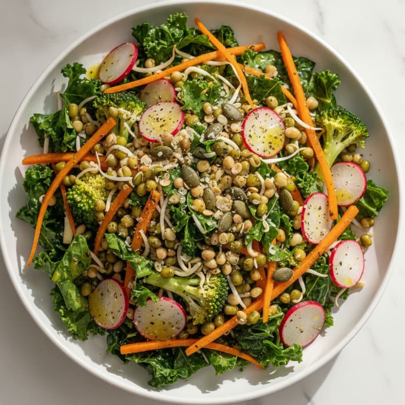 Vibrant Rainbow Salad with Lemon-Herb Dressing