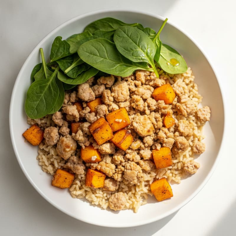 Turkey & Sweet Potato Rice Bowl