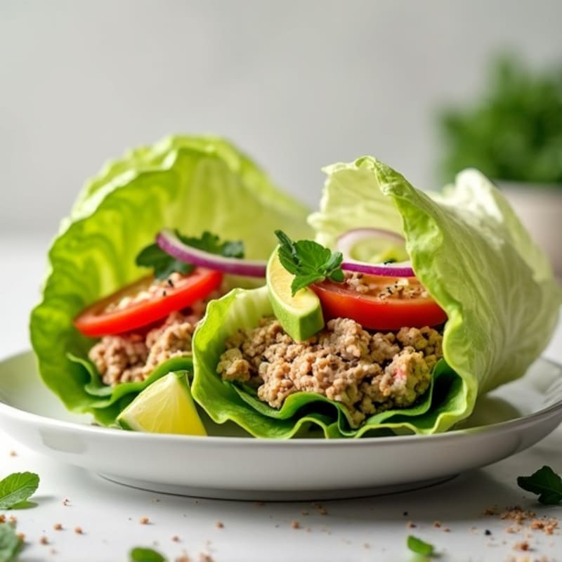 Creamy Avocado Turkey Lettuce Wrap