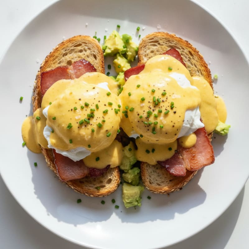 Eggs Benedict with Savory Hollandaise