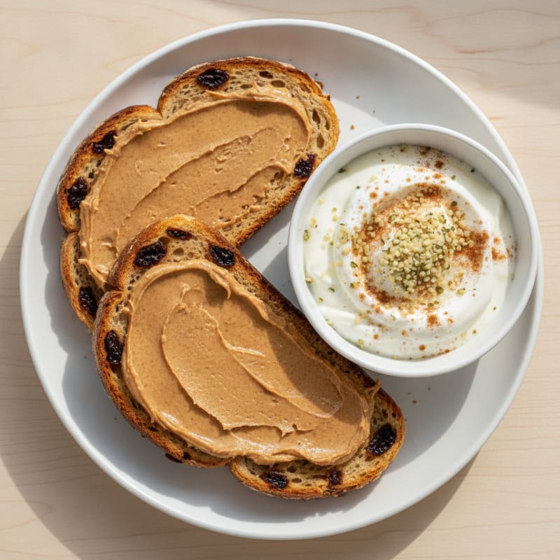 Cinnamon Raisin Toast with Nut Butter