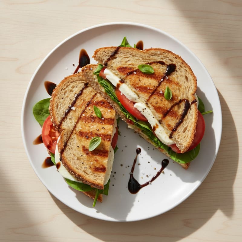 Grilled Caprese Sandwich with Balsamic Glaze