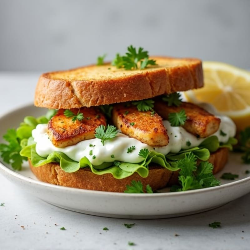 Herb-Roasted Chicken and Greek Yogurt Salad Sandwich
