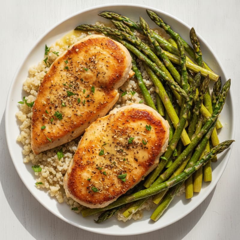 Lemon Herb Chicken with Roasted Asparagus
