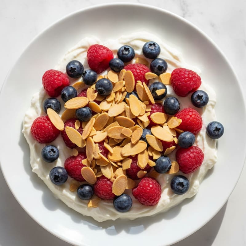 Silky Greek Yogurt Protein Parfait with Mixed Berries