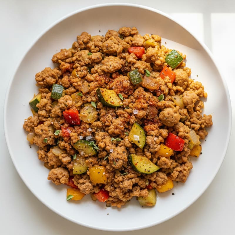 Savory Ground Turkey Skillet