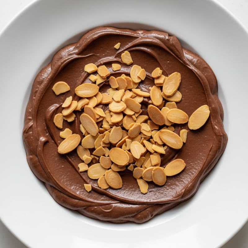 Silky Chocolate Protein Pudding with Almonds