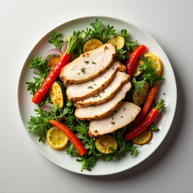 Herb-Roasted Turkey and Crispy Vegetable Salad