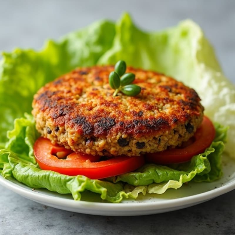 Crispy Black Bean Quinoa Burger Lettuce Wrap