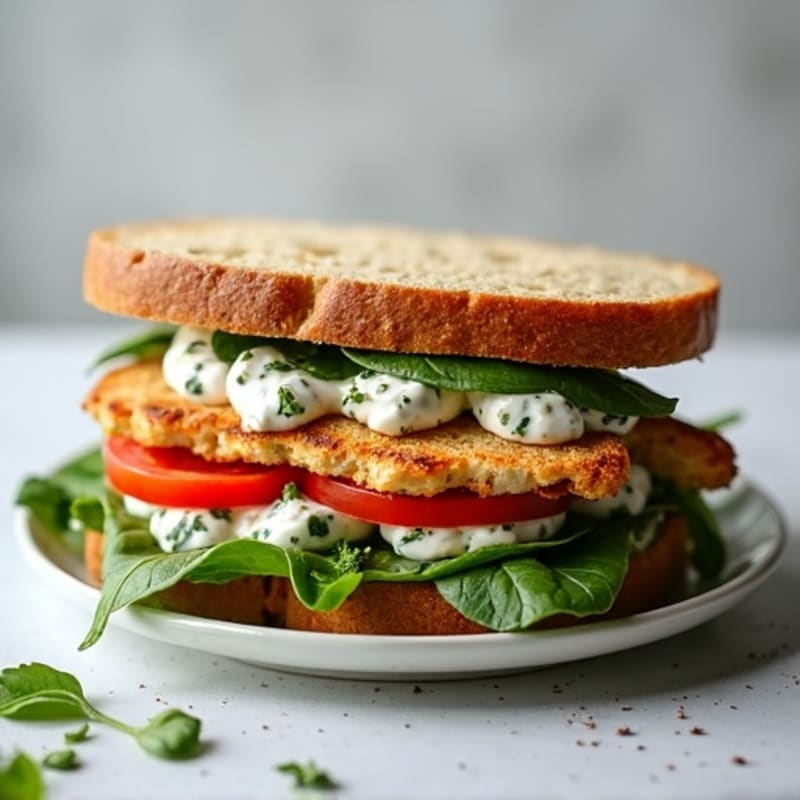 Herb-Roasted Chicken and Greek Yogurt Salad Sandwich