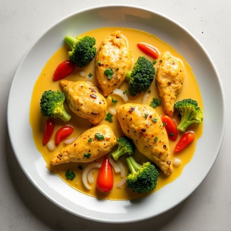Creamy Coconut Chicken Curry with Fresh Vegetables