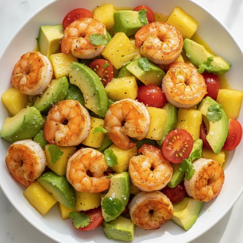 Zesty Shrimp, Avocado, and Pineapple Salad