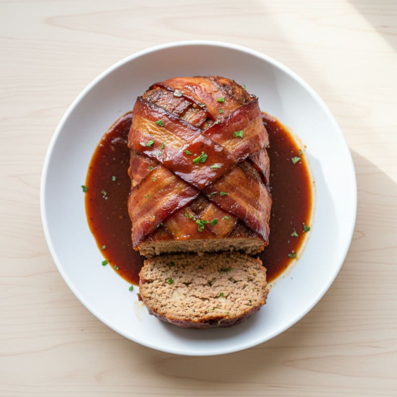 Smoky BBQ Bacon-Wrapped Meatloaf