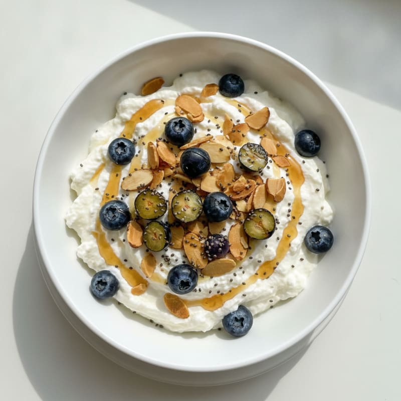 Creamy Vanilla Protein Yogurt with Almond Crunch
