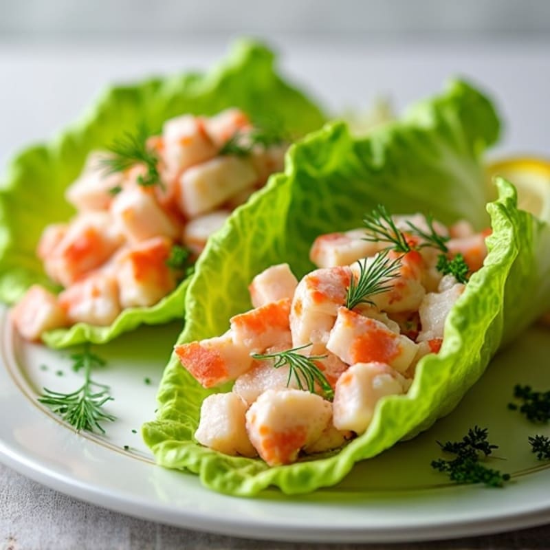 Light Lemon Dill Lobster Lettuce Wraps