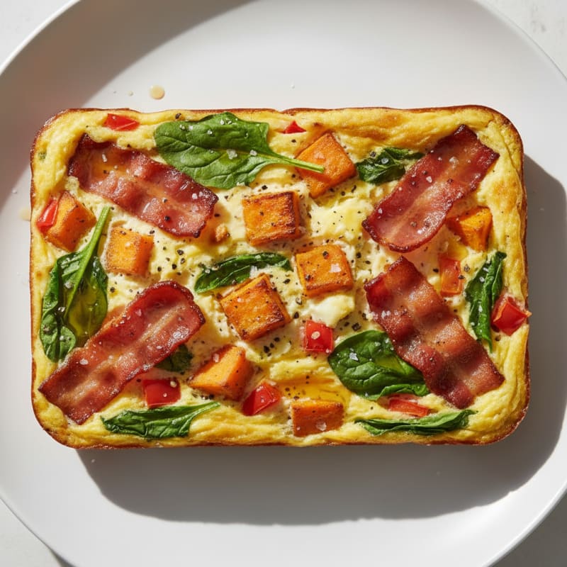 Golden Maple-Glazed Bacon & Egg Bake