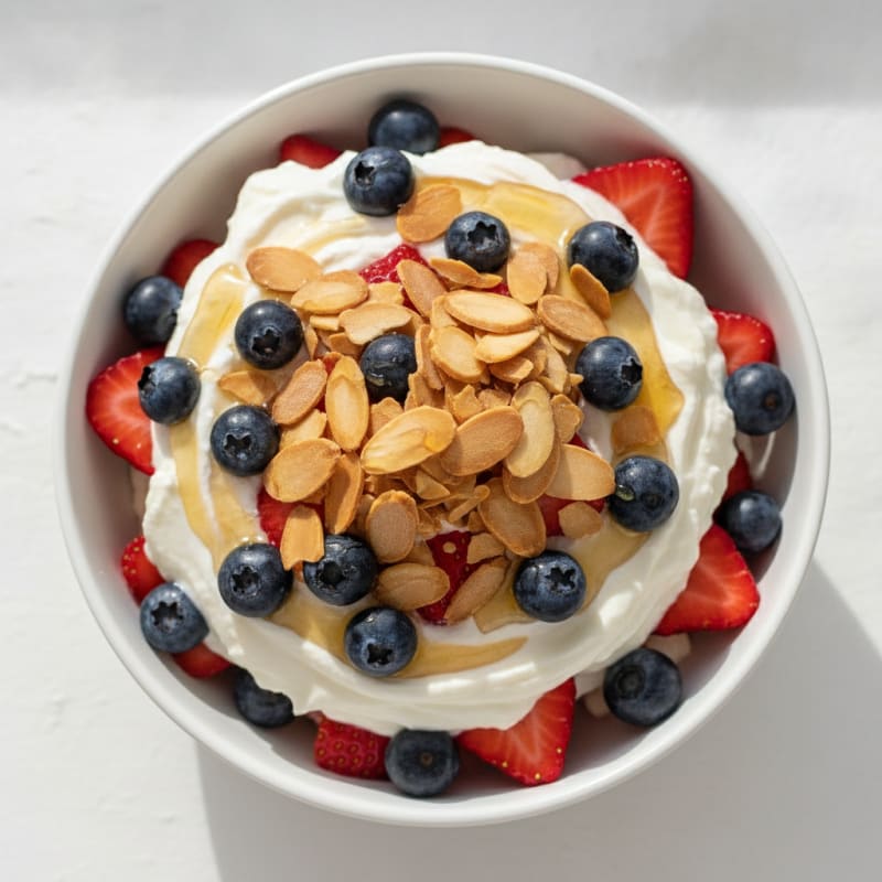 Silky Greek Yogurt Protein Parfait with Mixed Fruit