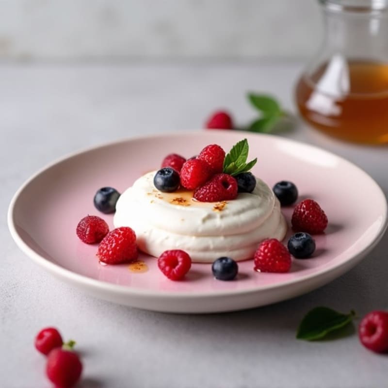 Silky Greek Yogurt Protein Mousse with Mixed Berries