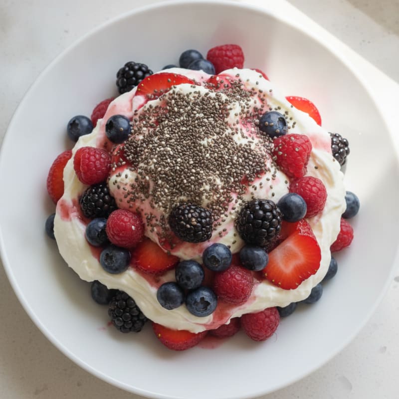 Greek Yogurt Protein Parfait with Mixed Berries