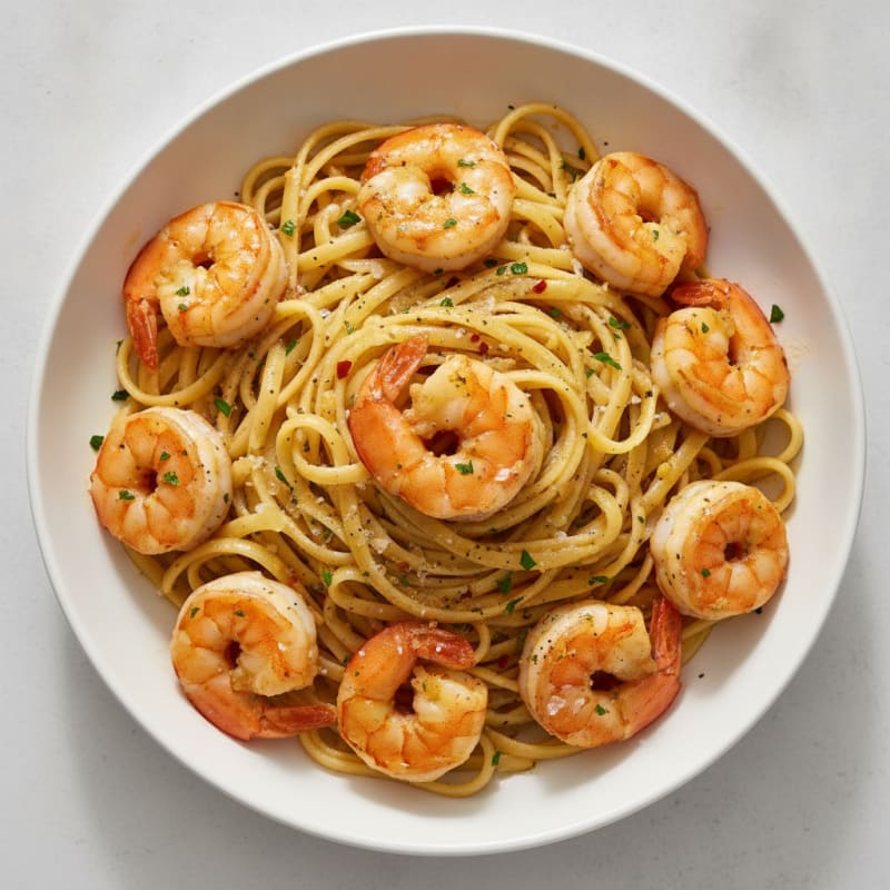 Garlic Butter Shrimp Scampi with Linguine