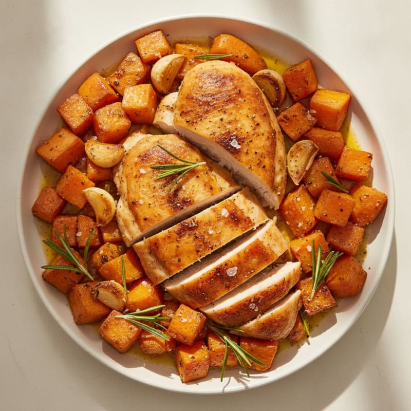 Garlic Herb Roasted Chicken with Root Vegetables