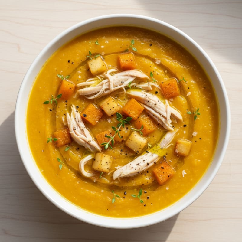 Roasted Butternut Squash and Apple Soup