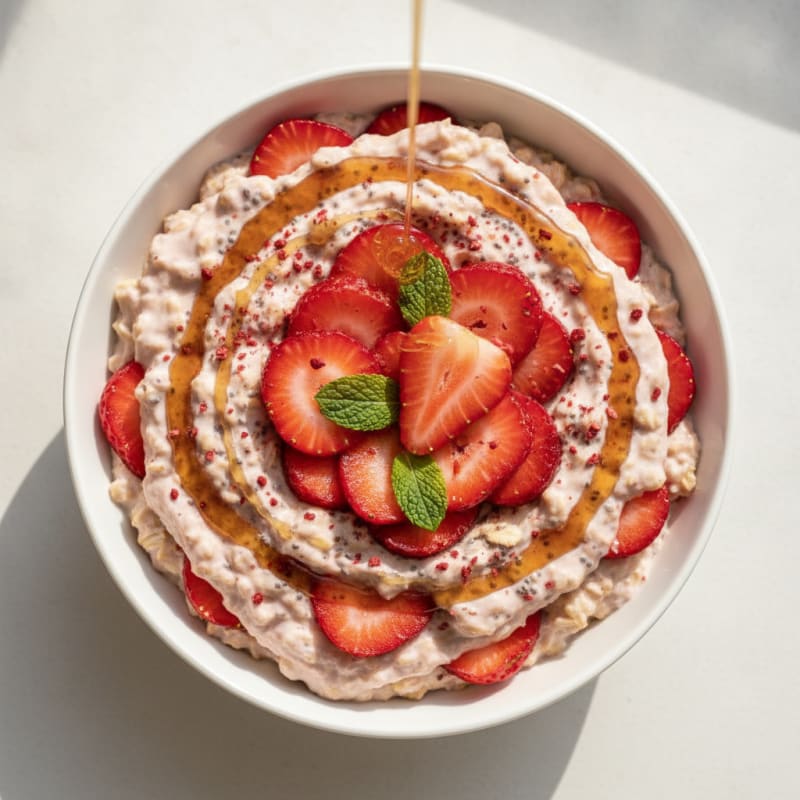 Strawberry Shortcake Overnight Oats