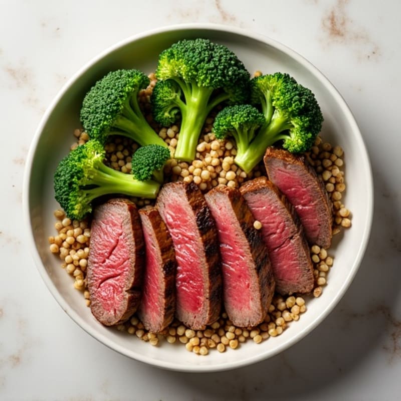 Seared Steak and Roasted Broccoli Bowl