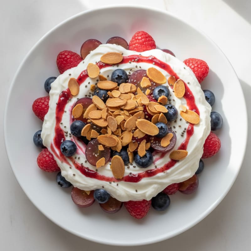Greek Yogurt Protein Parfait with Mixed Berries