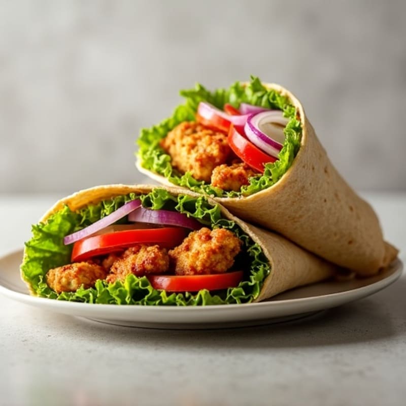 Crispy BBQ Chicken Whole Wheat Wraps