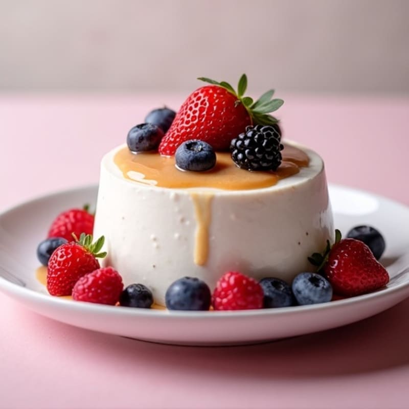 Greek Yogurt Protein Mousse with Mixed Berries