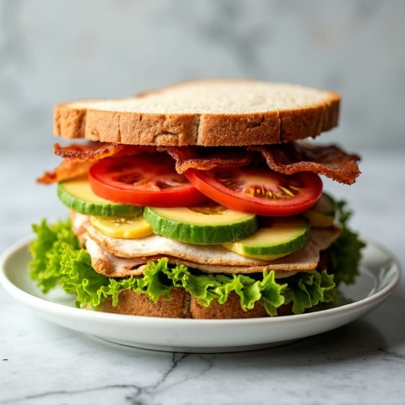 Stacked Turkey Club with Fresh Avocado