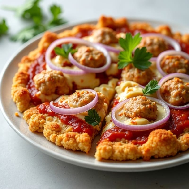 Crispy BBQ Chicken Cauliflower Crust Pizza