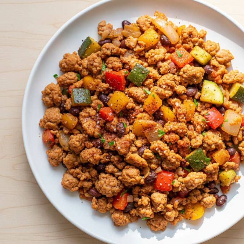 Savory Ground Turkey and Vegetable Skillet