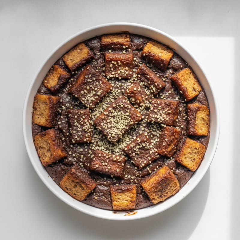 High-Protein Chocolate Bread Pudding