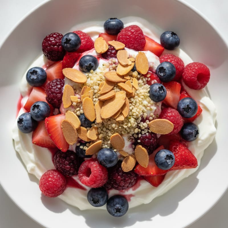 Creamy Greek Yogurt Protein Parfait with Mixed Berries