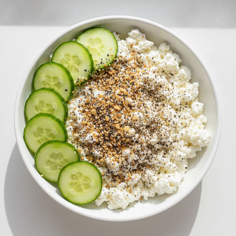 Cottage Cheese with Everything Bagel Seasoning
