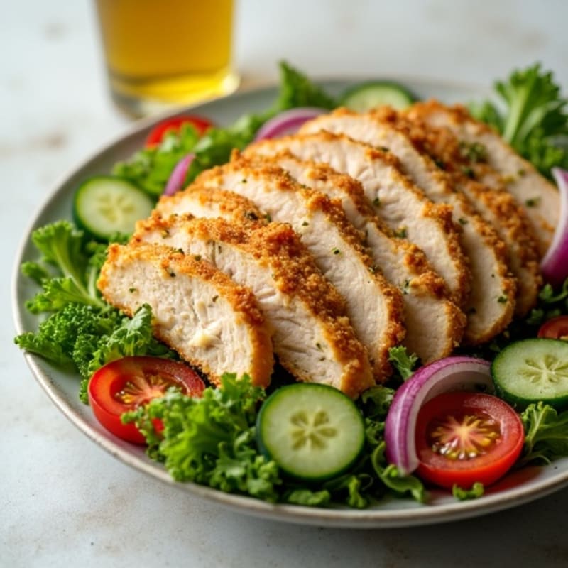 Crispy Chopped Turkey and Provolone Salad with Zesty Herb Vinaigrette