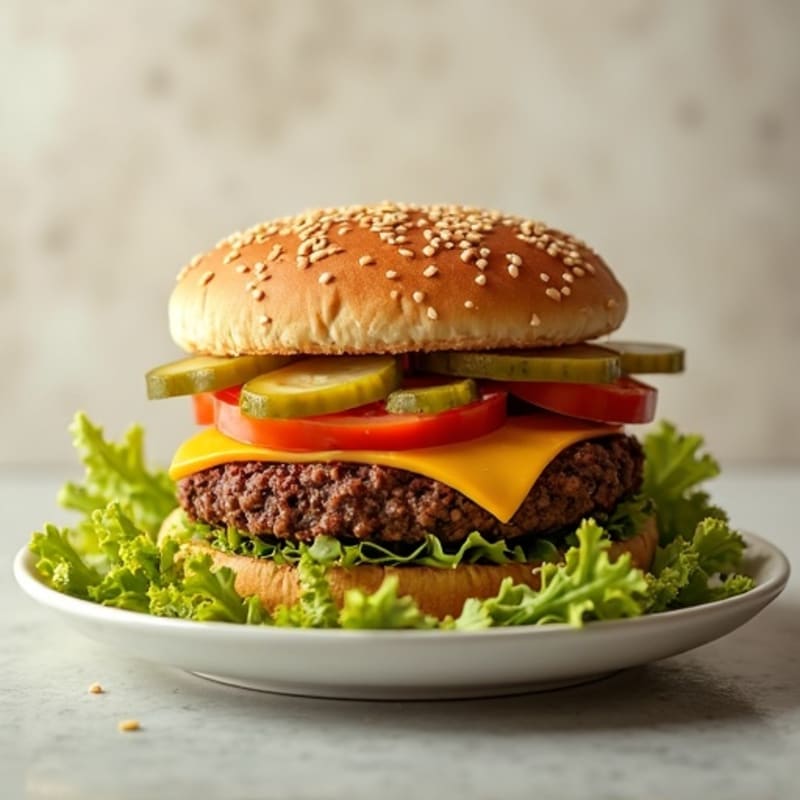 Protein-Packed Lean Ground Beef Big Mac Style Salad