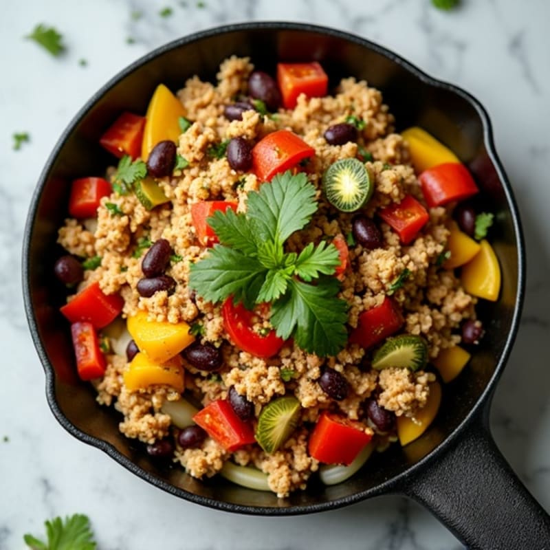 Cilantro-Lime Seasoned Turkey Taco Skillet