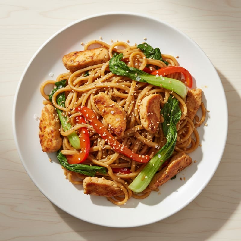 Tender Sesame-Ginger Udon Stir-Fry