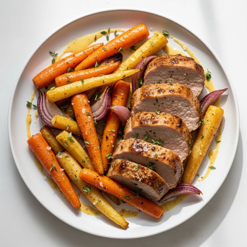 Umami-Roasted Pork Tenderloin with Root Vegetables