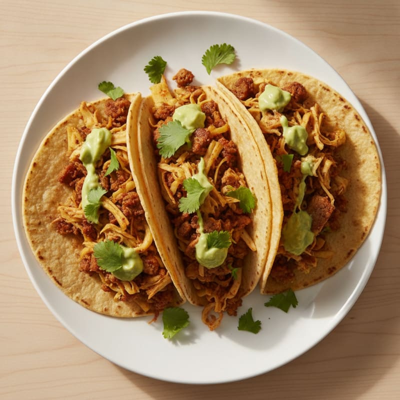 Jackfruit Tacos with Avocado Crema