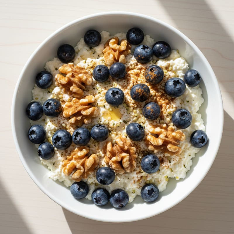 Cottage Cheese with Berries and Nuts