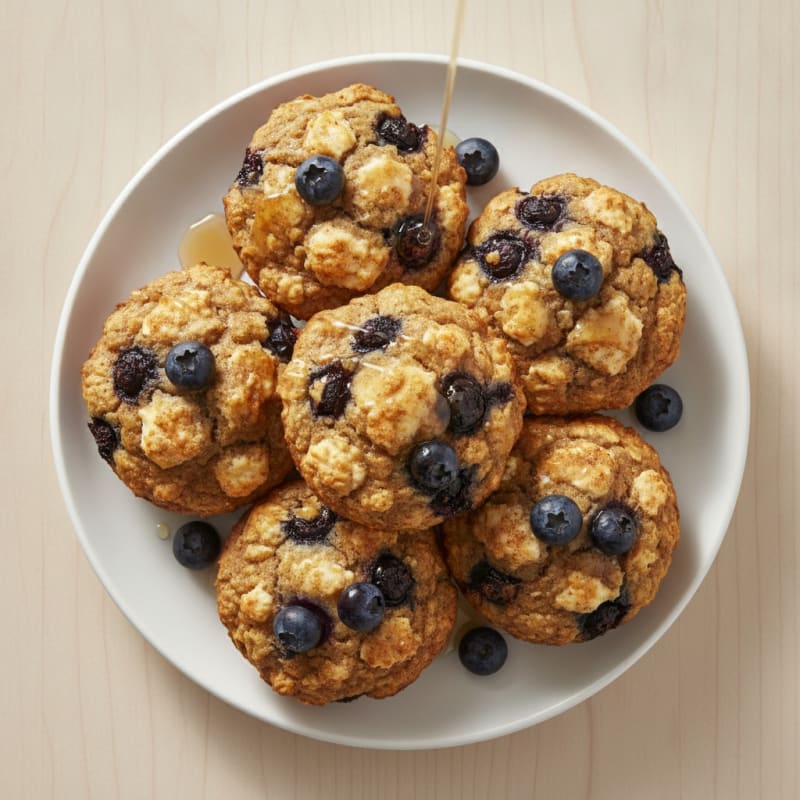 Blueberry Cottage Cheese Power Muffins