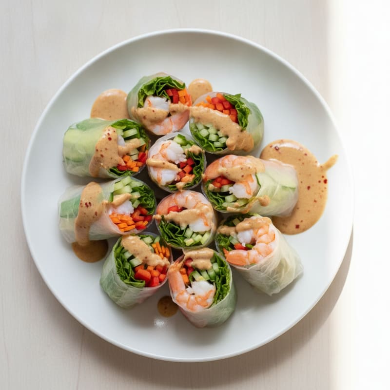 Fresh Shrimp and Veggie Spring Rolls