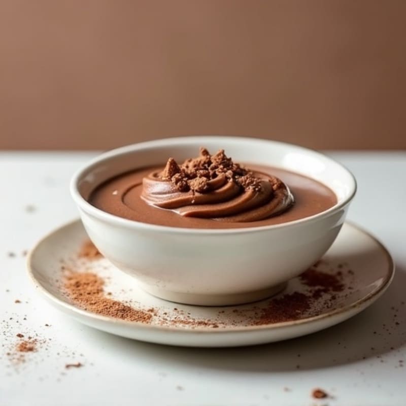Silky Chocolate Protein Pudding with Almond Butter