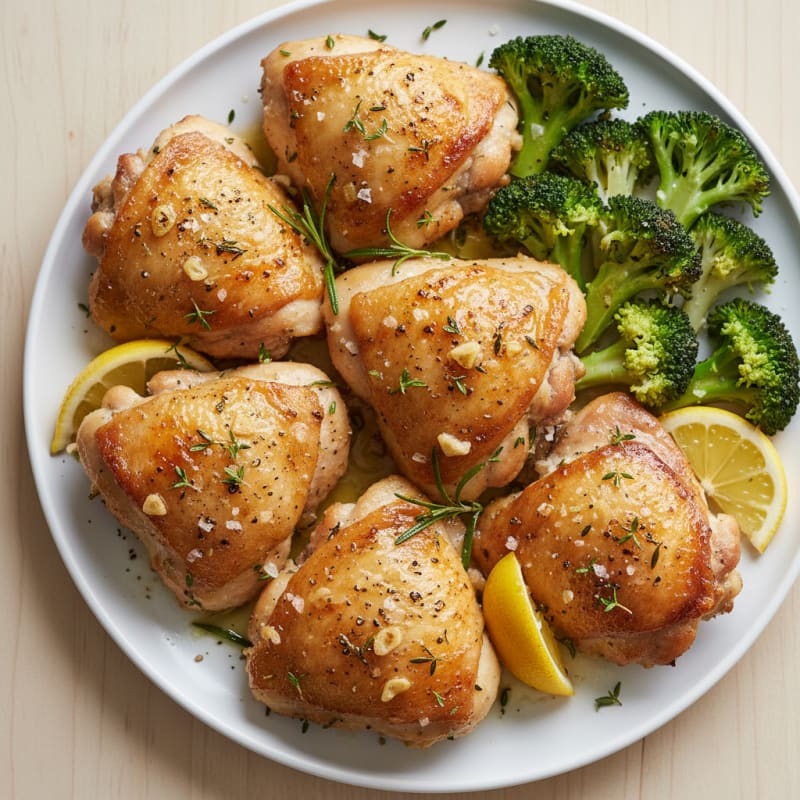 Garlic Herb Roasted Chicken Thighs