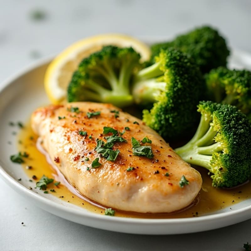 Lemon-Herb Roasted Chicken with Crispy Roasted Broccoli