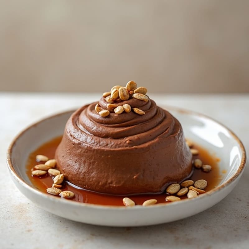 Silky Chocolate Protein Pudding with Toasted Pumpkin Seeds